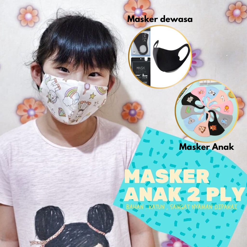 [1pcs] Masker kain anak Scuba Masker kain Dewasa Bundl01