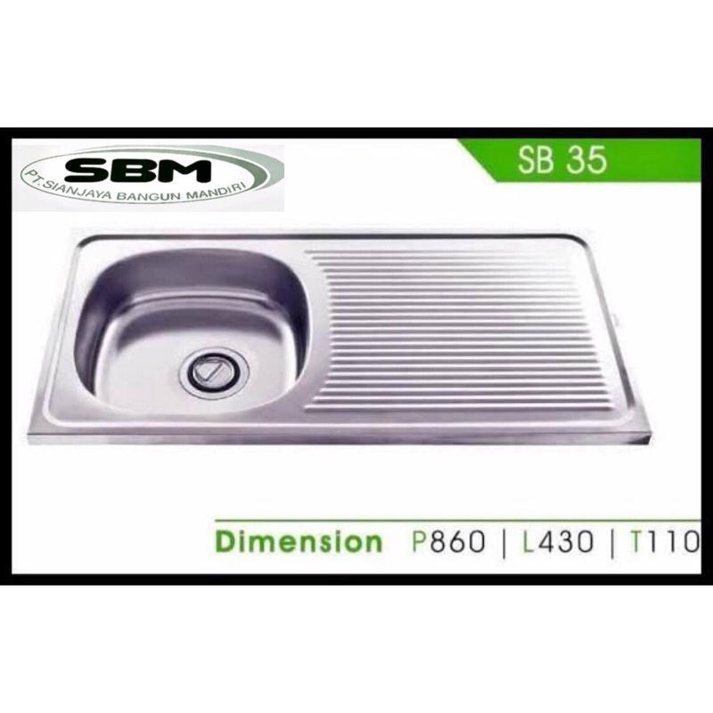WASTAFEL CUCI PIRING STAINLESS || KITCHEN SINK ROYAL SB 35