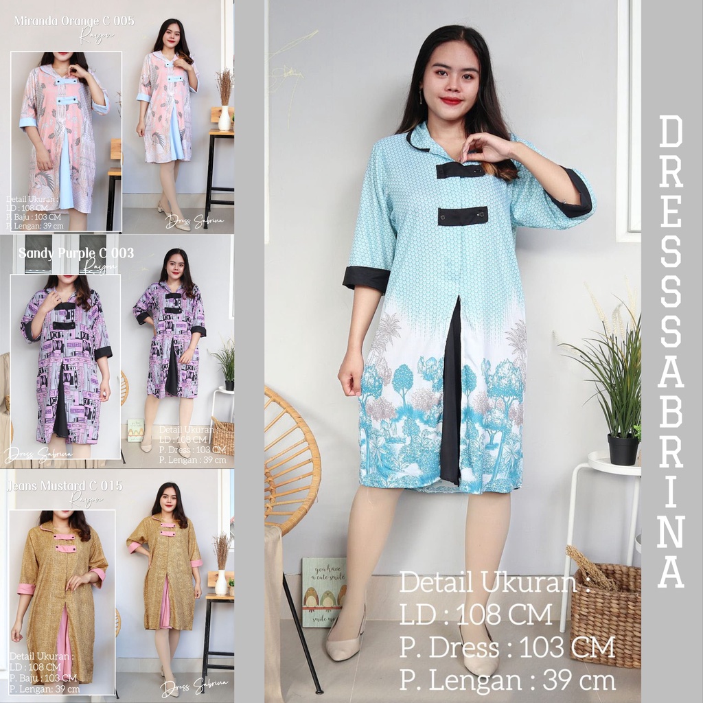 IZANY Dress Wanita Dewasa / Daster Sabrina Rayon