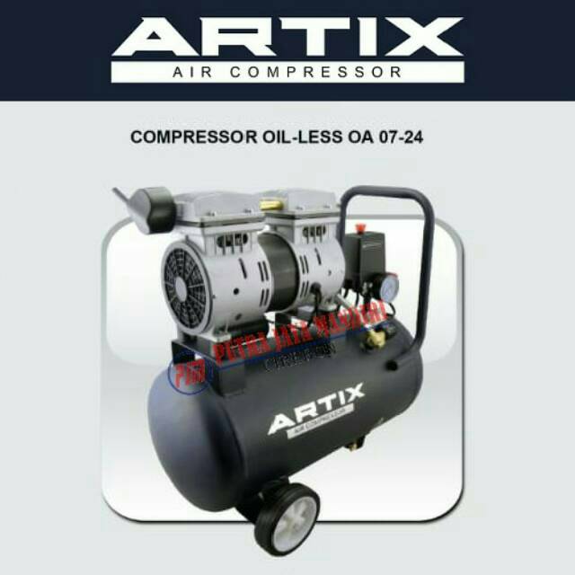 ARTIX Compressor Oiles Silent 3/4 HP 24 Liter / Kompressor Listrik Angin Udara Tanpa Oli 3/4 24 L