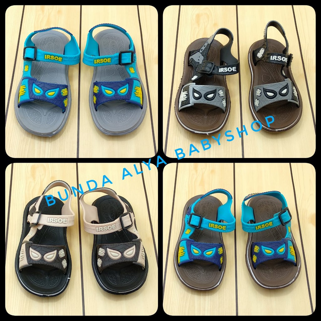 Sandal Anak Laki Usia 2 3 4 5 Tahun Tali Karet - Sendal Anak Cowok Motif Size 25 - 30 Karet Anti Licin