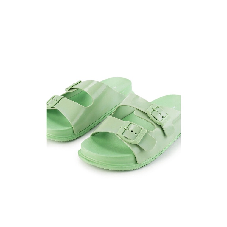 SANDAL SLIDE WANITA HUSH PUPPIES ORIGINAL CASUAL BRANDED GREEN HW25