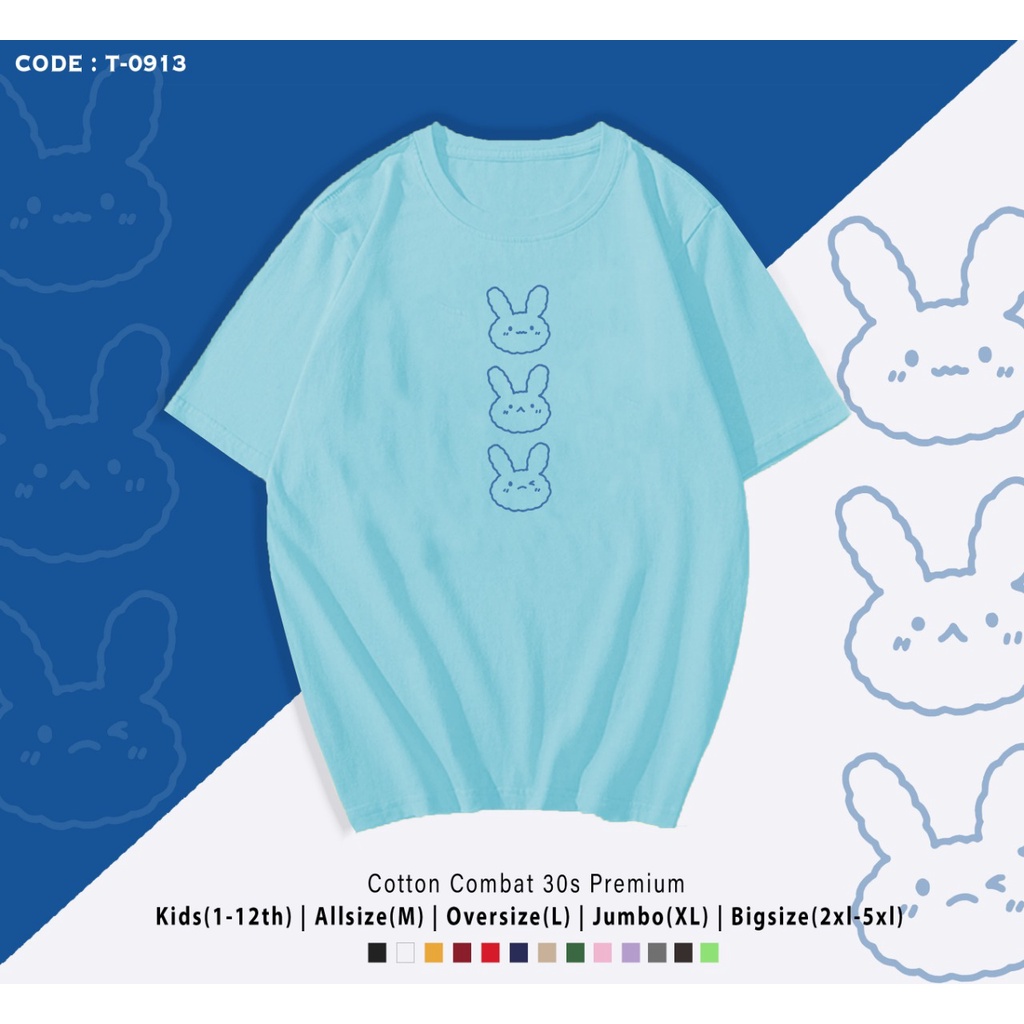 T-Shirt Bunny / Kaos Lengan Pendek / Kaos Santai