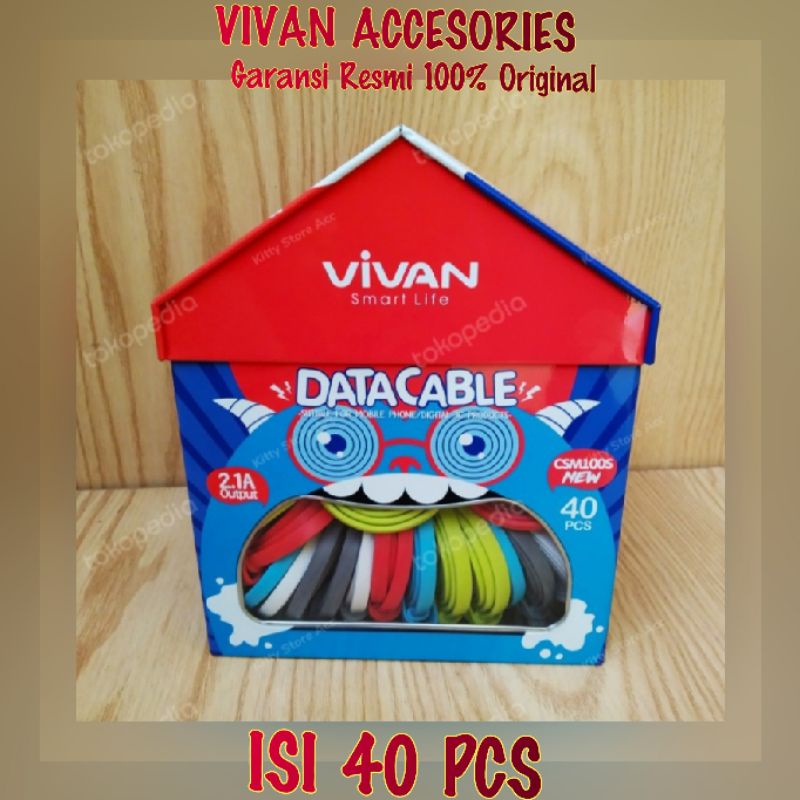 VIVAN CSM100S Micro USB 100cm 2,1A Cable data isi 40 pcs / TOPLES