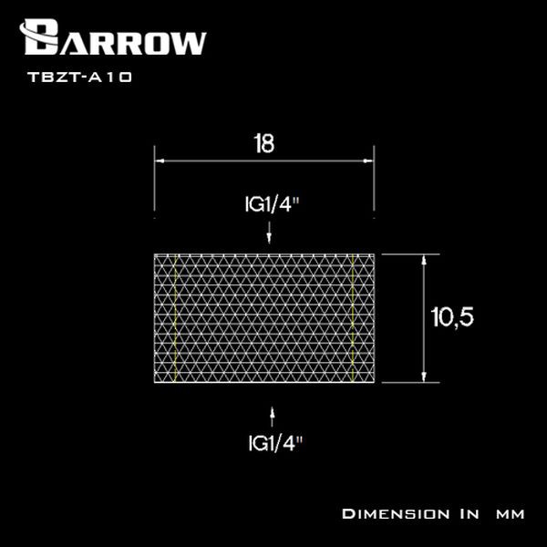 BARROW TBZT-A10 Female to Female Extender 10.5mm Silver