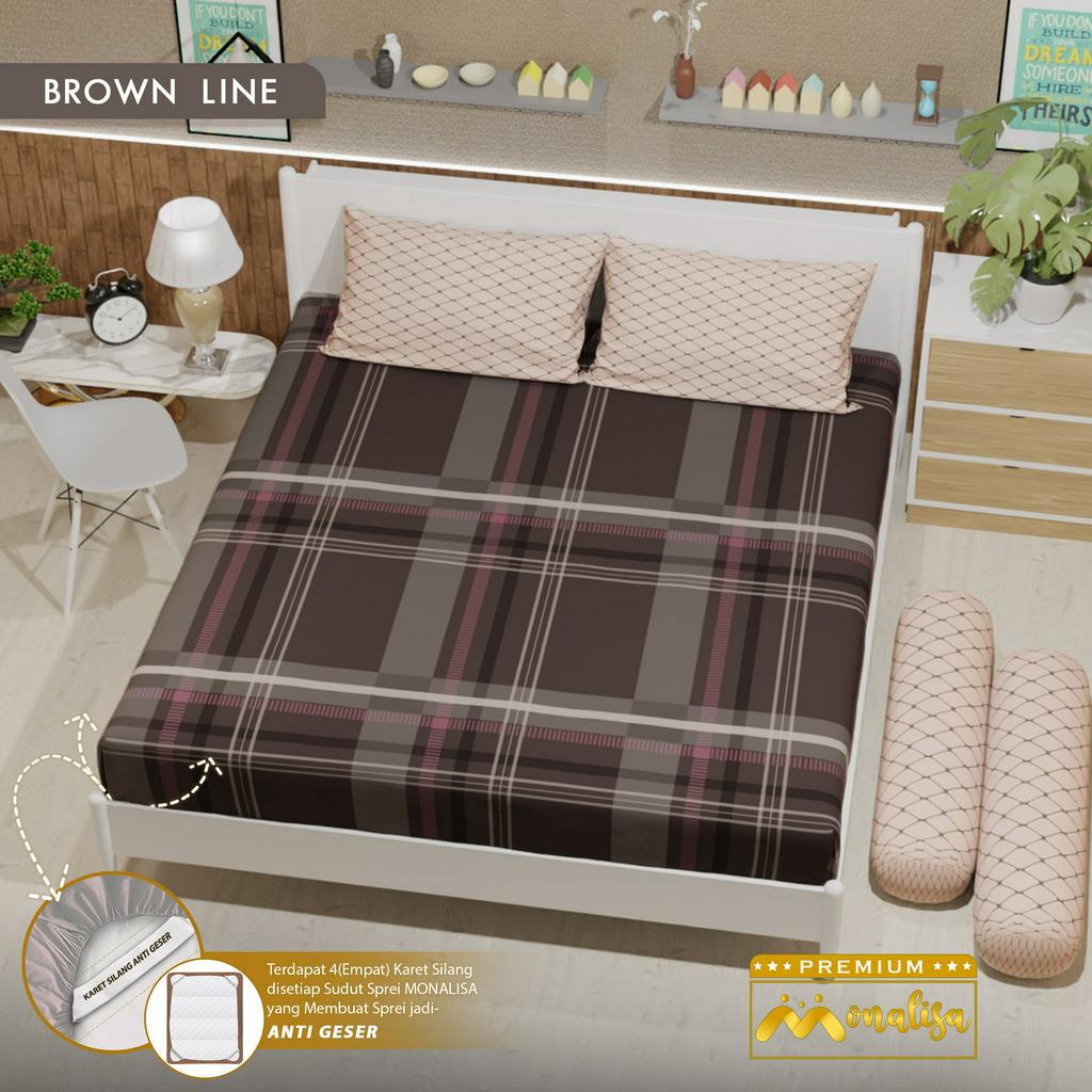 Sprei Monalisa Premium Ukuran 160x200 Tinggi 20cm Aneka Motif Karakter Seprai Queen Bed Harga Murah