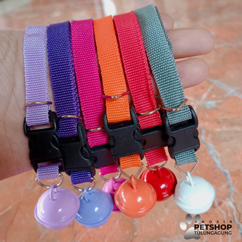 Kalung Kucing Lonceng Polos Ufo 22mm Berbunyi