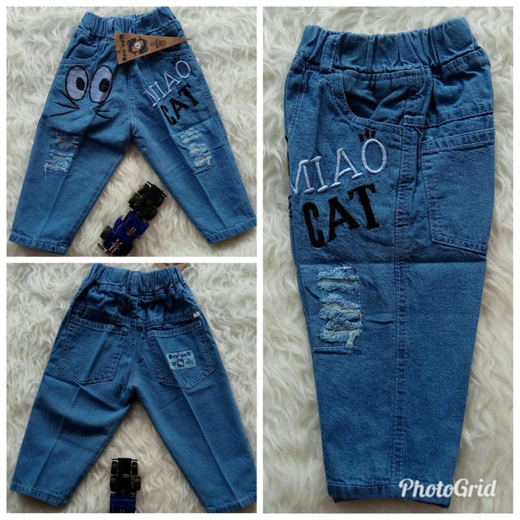 CELANA JEANS PANJANG ANAK MODEL BORDIR MIAO USIA 1 2 3 7 8 CELANA JEANS PANJANG ANAK MODEL BORDIR MIAO USIA 1 2 3 7 8
