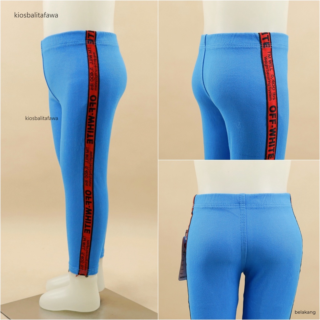 Jegging LIST Uk 1-10 Tahun / Jeans Stripe Anak Celana Panjang Polos SD Legging Denim Import