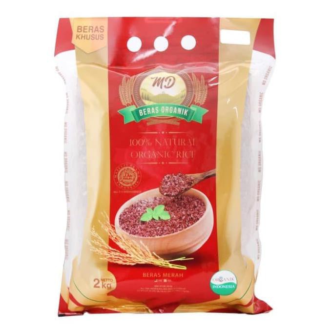 

BERAS- ORGANIC RED RICE PECAH KULIT - BERAS ORGANIK - BERAS MERAH - MD 2KG -UNGGULAN.