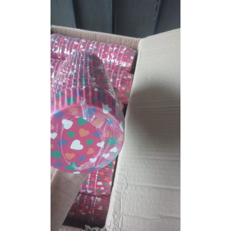 

paper cup case bulat 8cm motif love 1rool isi 200pcs