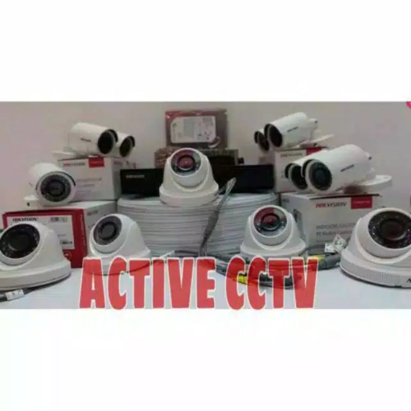 PAKET KAMERA CCTV HIKVISION 12 CAMERA CHANNEL 2MP 1080P TANPA KABEL AUDIO FULL HD