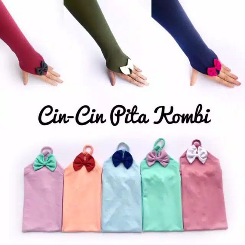 Handsock Cincin Pita Kombi tengah / handsock pita / manset tangan / handsock pita kombi / handsock