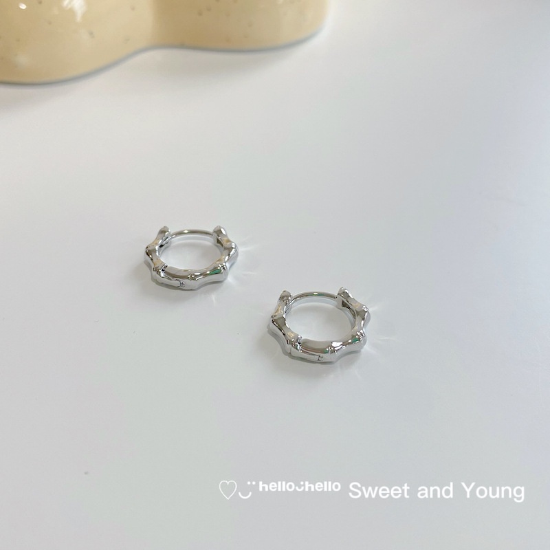 Anting Tusuk Gantung Bahan Sterling Silver 925 Desain Persegi / Bulat Gaya Simple / Retro Untuk Wanita