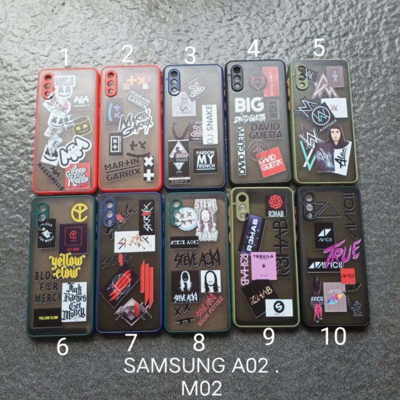 Case gambar Samsung A02 . M02 motif cowok ( 5 motif ) soft softcase softshell silikon cover casing kesing housing