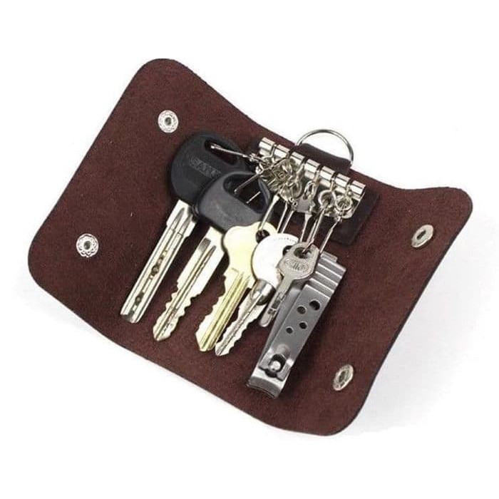 Dompet Kunci Mobil STNK Gantungan Kunci Dompet Kulit 6kunci warna