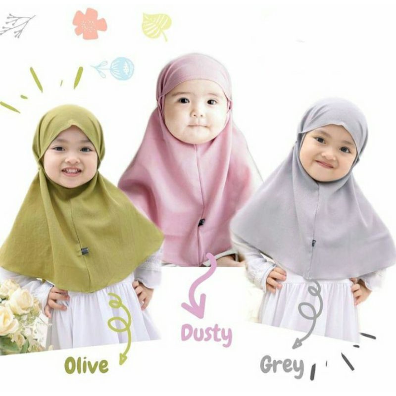 Bergo maryam anak 3-5 th diamond/ jilbab tali anak