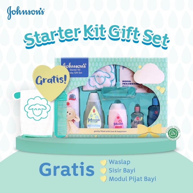 Johnson’s Stater Kit Gift Set - Johnson Paket Hadiah Melahirkan Lahiran Bayi - Kado Bayi Lahir