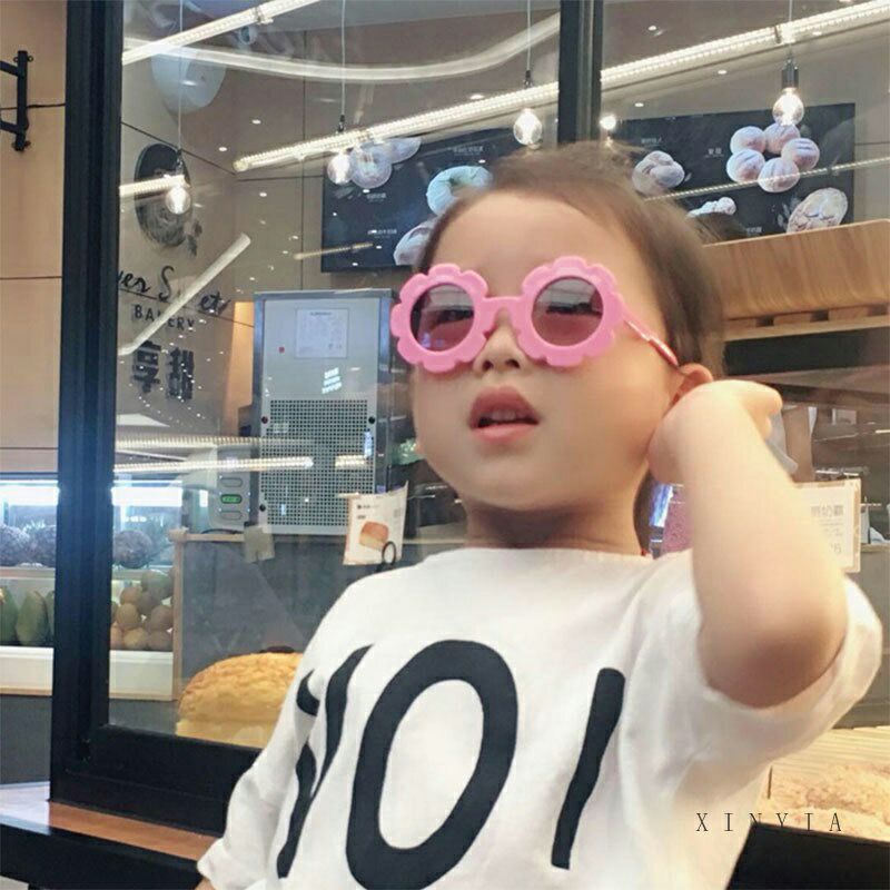 kacamata anak anti uv sunglasses bentuk bunga