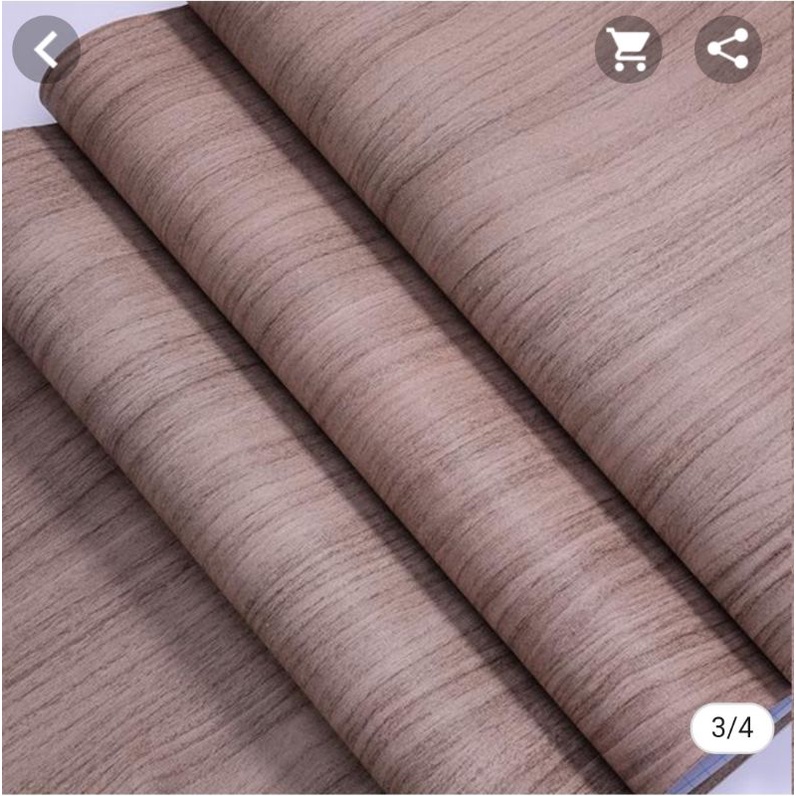 Wallpaper stiker dinding motif Kayu Coklat Rona D0448