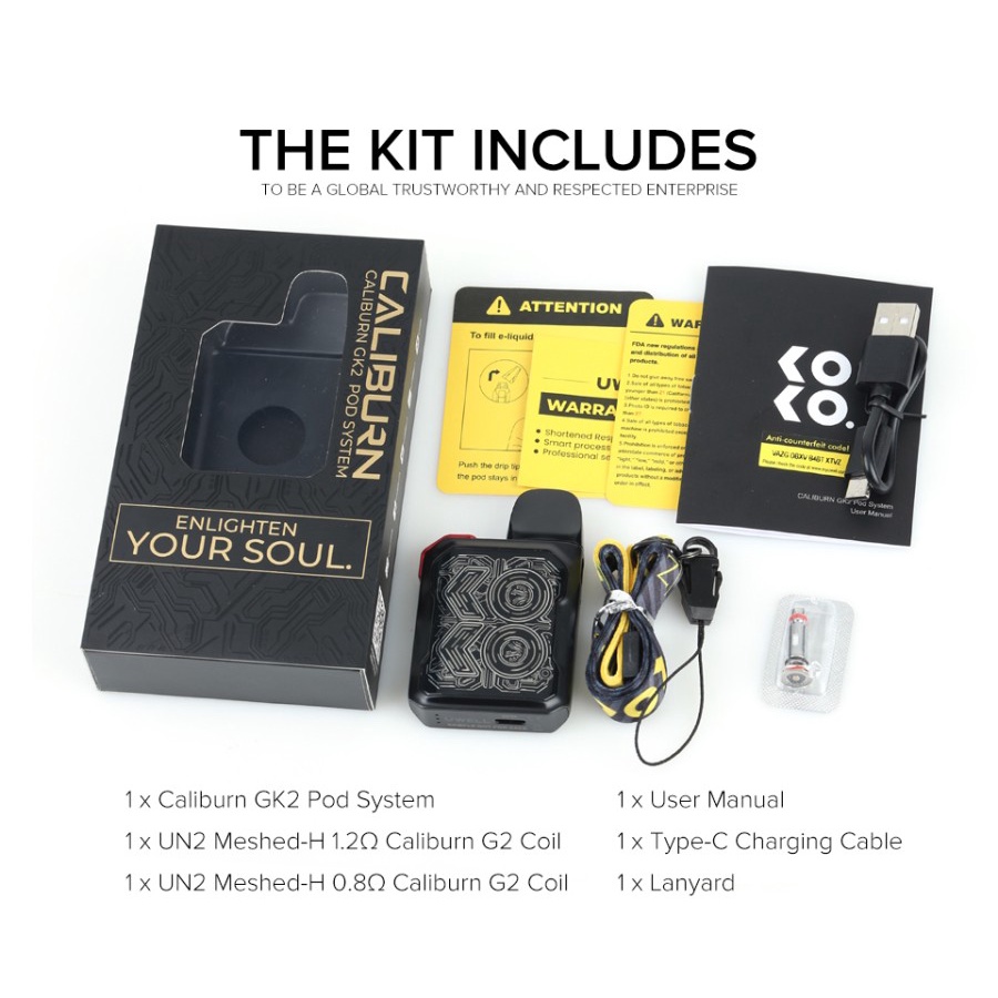 Uwell Caliburn GK2 690mAh Pod Kit by Uwell Tech ORIGINAL