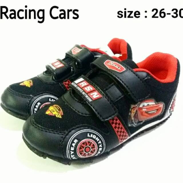 Sepatu sekolah anak laki laki racing cars termurah dan terbaru sepatu berkarakter