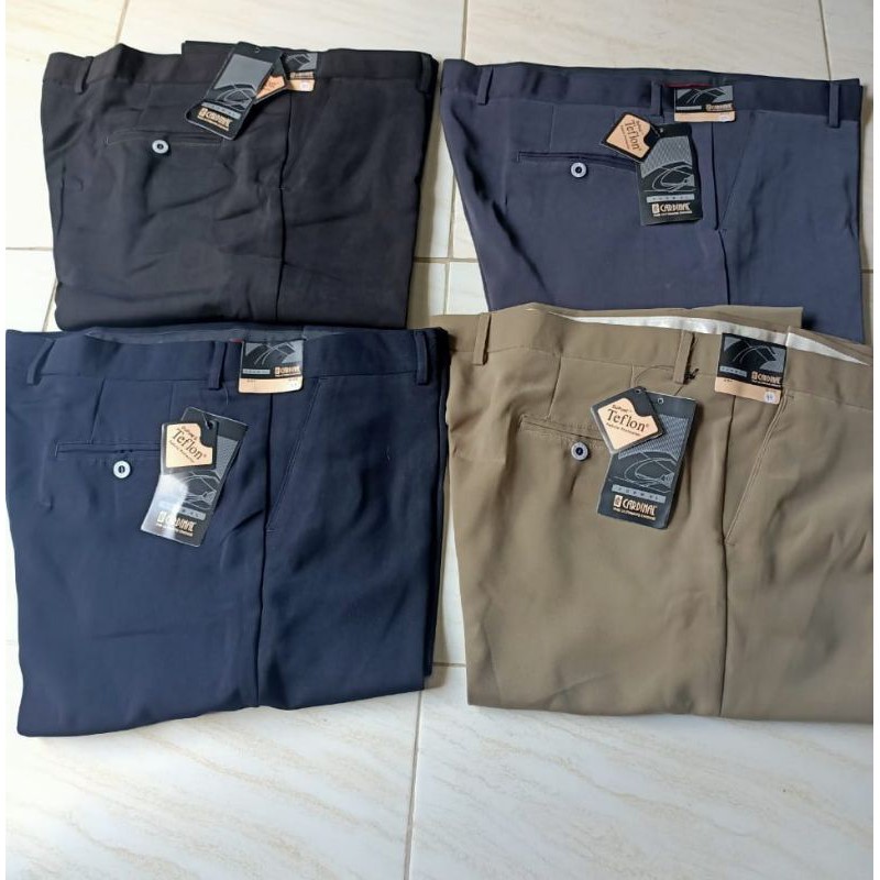 Celana Bahan Pria Jumbo Cardinal Formal Kerja Warna Regurer Fit Standar