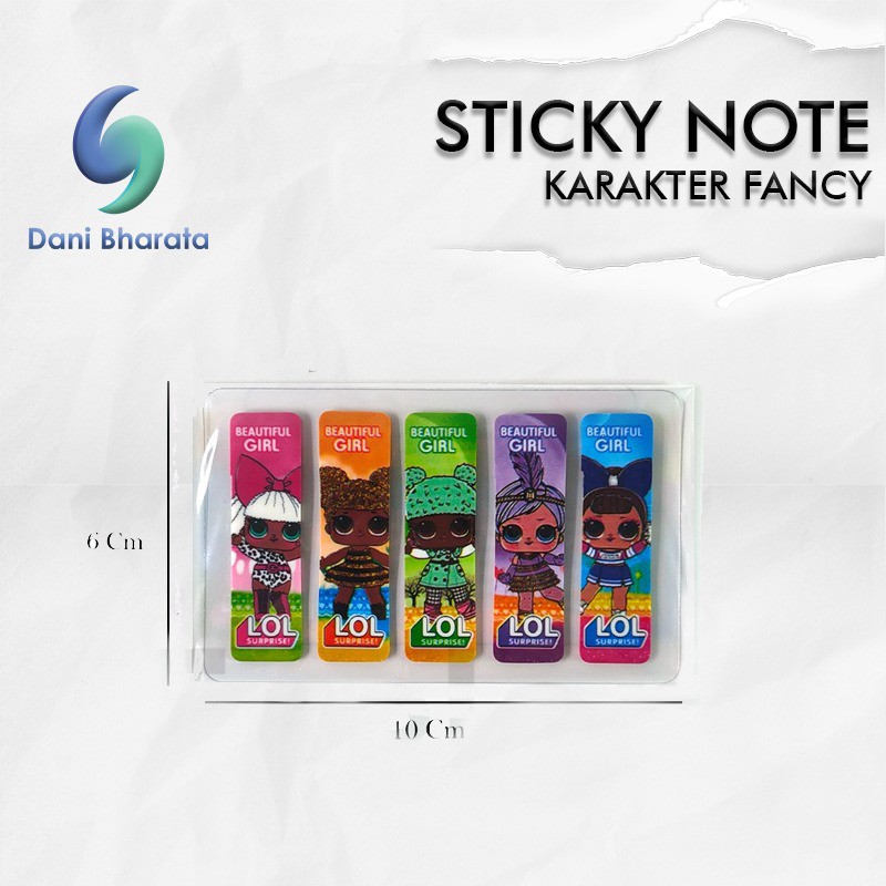 STICK NOTE / PEMBATAS BUKU KARAKTER BAHAN PLASTIK – KARAKTER LOL