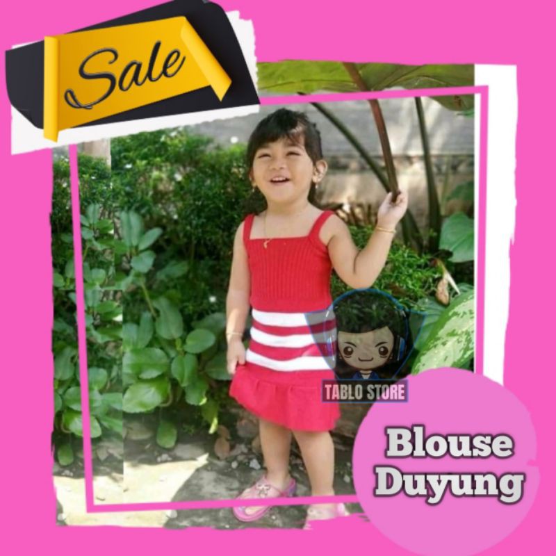 Blouse Duyung Dress Anak Perempuan Usia 2 - 3 Tahun