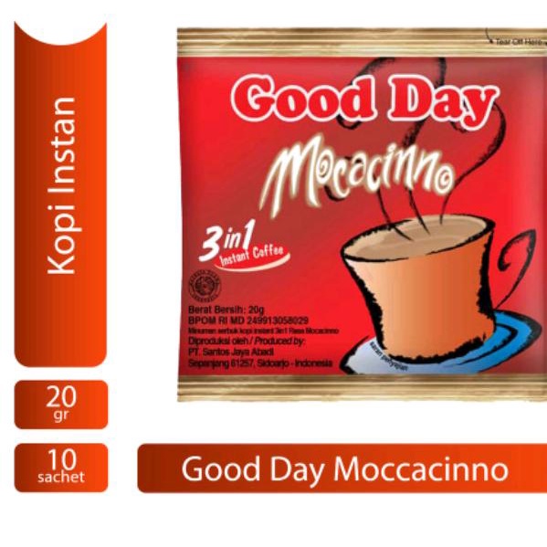 

Aneka Snack Good Day Mocacinno Renceng Isi 10 pcs x 20 gram