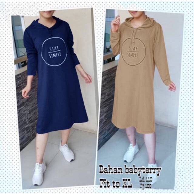 TUNIK BABY TERRY LONG TUNIC STAY SIMPLE LONG TUNIK