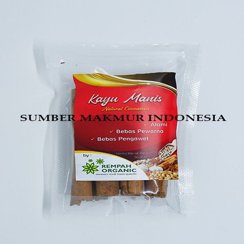 KAYU MANIS CAP REMPAH ORGANIC 50 GRAM - ECERAN