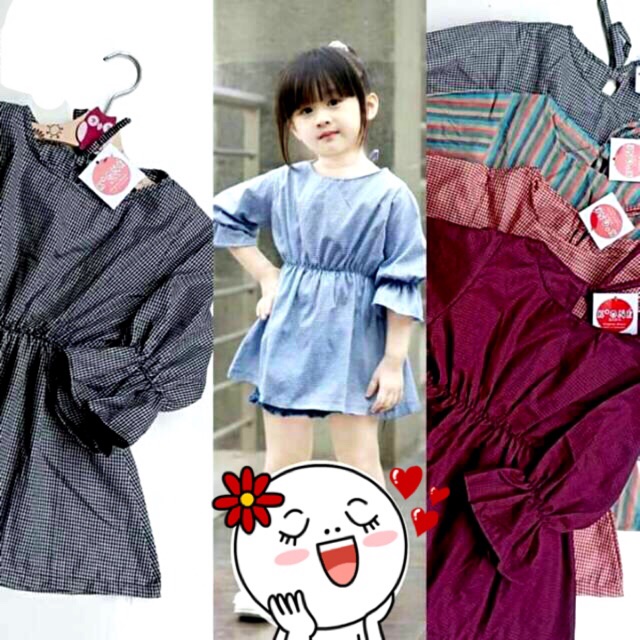 Blouse anak naura untuk 2-5 tahun bahan adem dan nyaman untuk anak