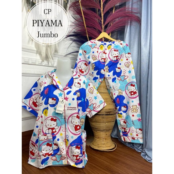 BAJU TIDUR CP PIYAMA 4L MOTIF BUNGA / PIYAMA MOTIF BUNGA / BAJU TIDUR BUNGA MURAH /PIYAMA CP MURAH-ZR #10