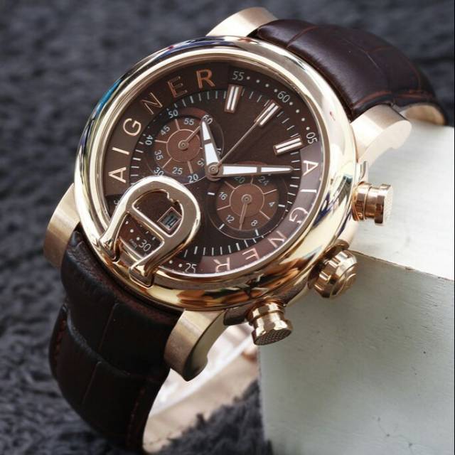 Jam Tangan Pria Aigner Bari Crono Aktif Super - Jam Tangan Aigner Bari Brown