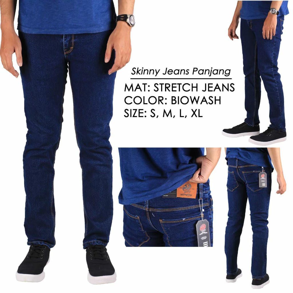 CELANA JEANS STRETCH PENCIL PRIA SKINY