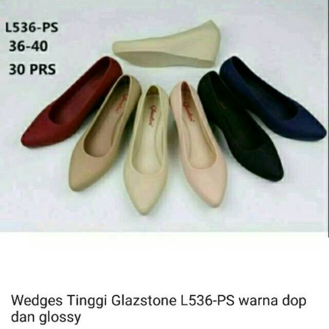 Sepatu Wedges Glanzton tinggi Jelly Doff L536