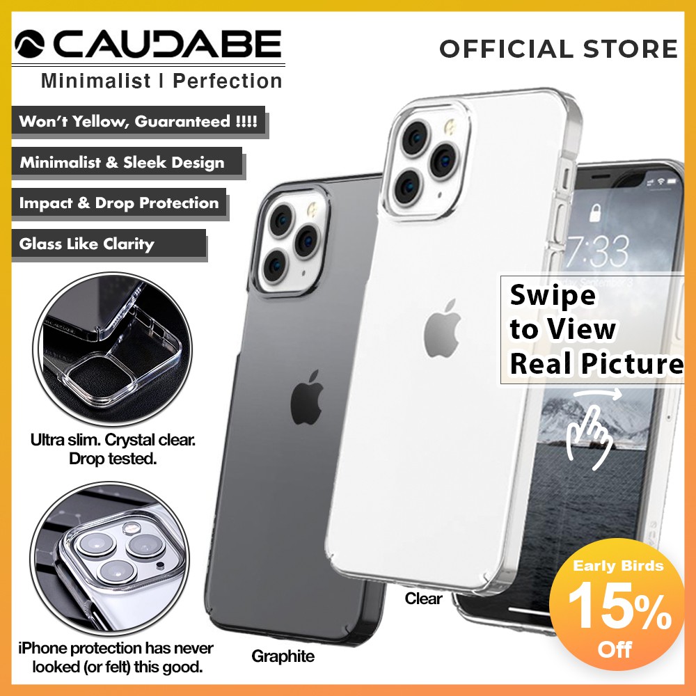 Original Caudabe Lucid Clear Case iPhone  12  Pro  Max  12  Pro  