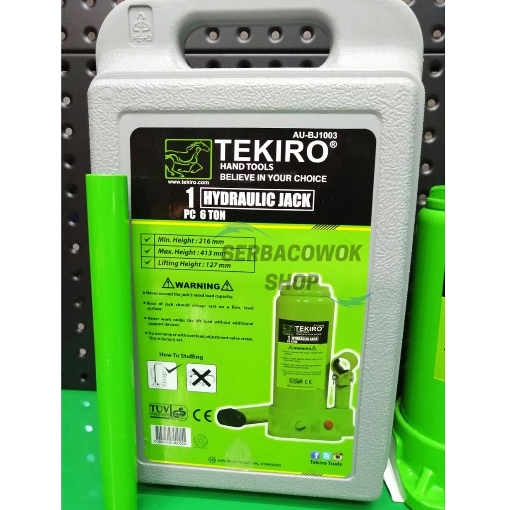 Tekiro Dongkrak Botol 6 Ton Hydraulic Bottle Jack Mobil Termurah Berkualitas