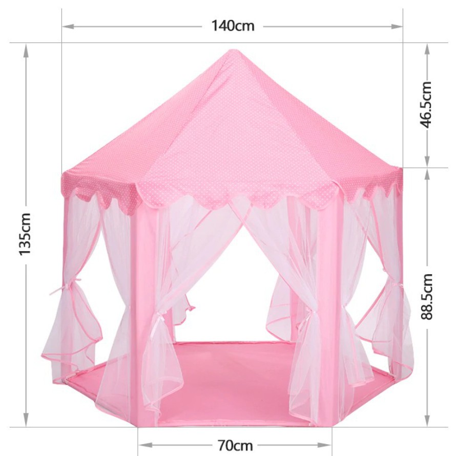 Tenda Anak Princess tenda anak import Pink Castle Kastil Mainan Indoor Outdoor Portable 6 SUDUT bahan nyaman dan aman pasarmurah