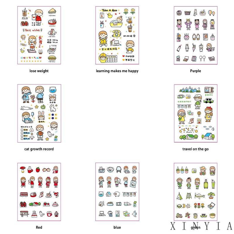 Xia.id Stiker Motif Emoji Untuk Dekorasi Handphone / Diary DIY