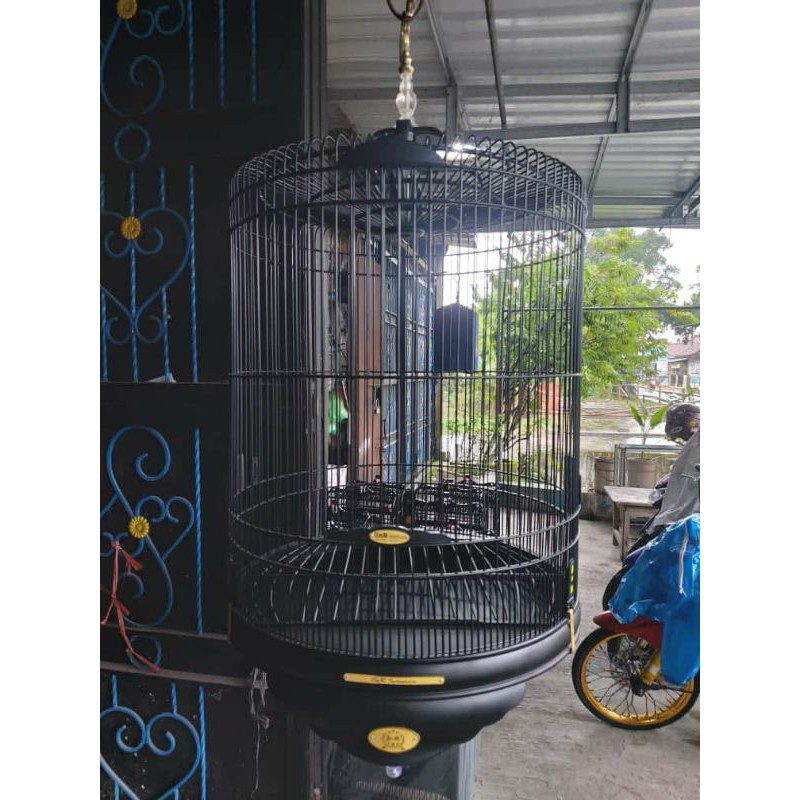 Sangkar murai batu BnR black doff jeruji halus solan