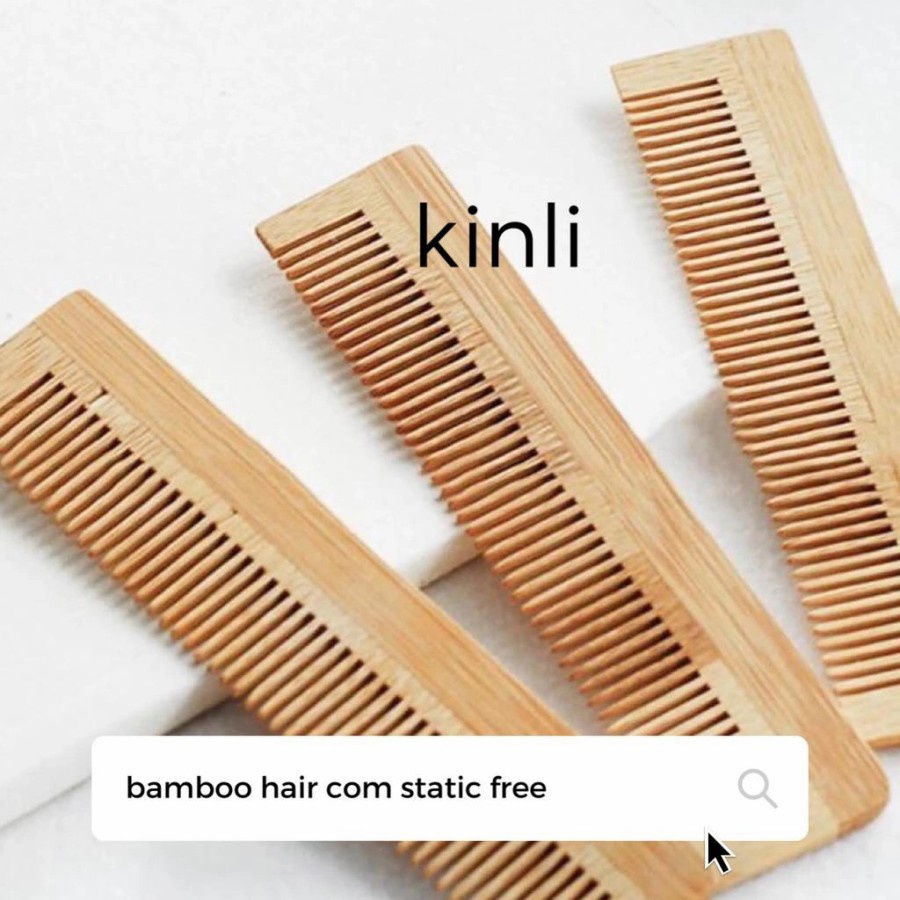 bamboo hair comb sisir bambu eco-friendly static free