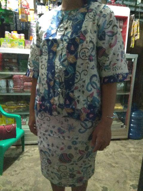Sarimbit Couple Batik Rok N Blus Wanita Nadine Gentong