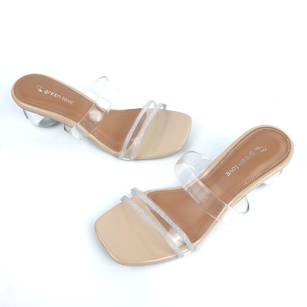 Sendal heels transparan CRYSTAL GLASS