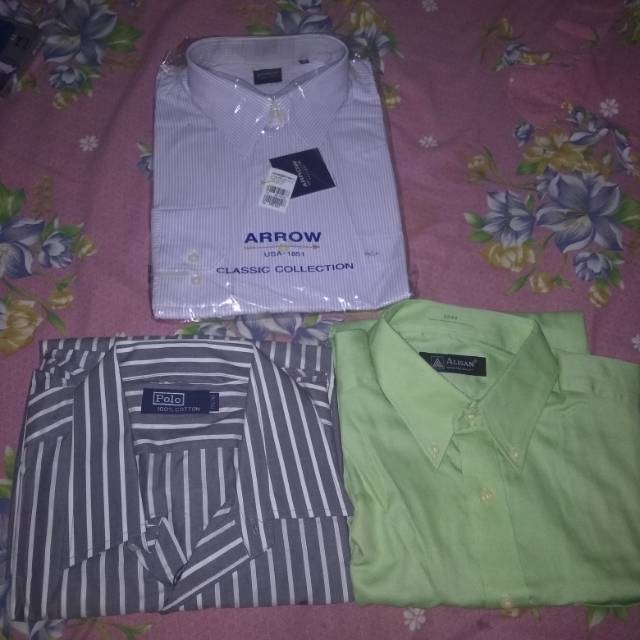 Kemeja panjang Pria Original merk Arrow, Polo, Alisan ukuran XL