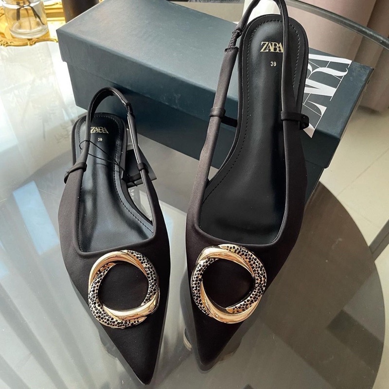 Sepatu Flat Zara Wanita Sepatu Flat Slingback Sepatu Flat Branded Sepatu Wanita Import Flatshoes Wan
