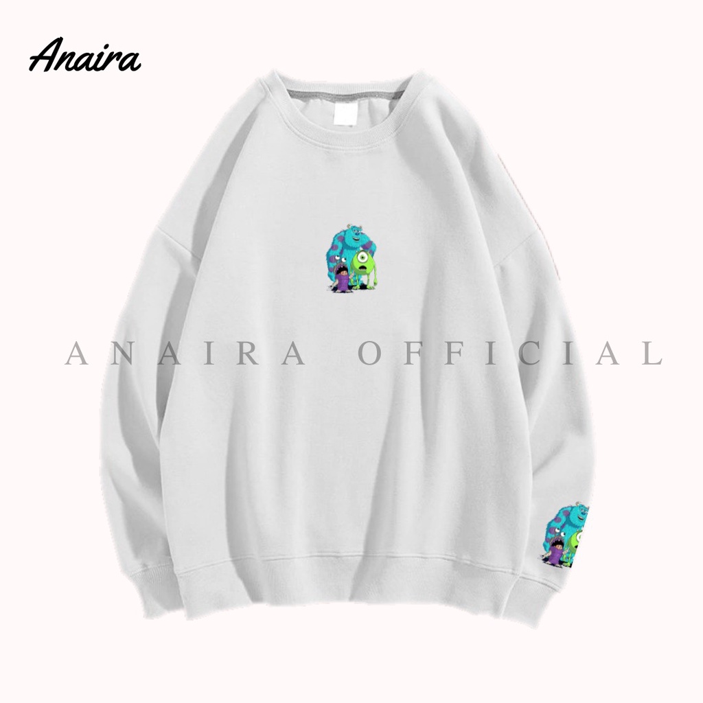 MONSTER INC SWEATER CREWNECK OVERSIZE WANITA ANAIRAOFFICIAL