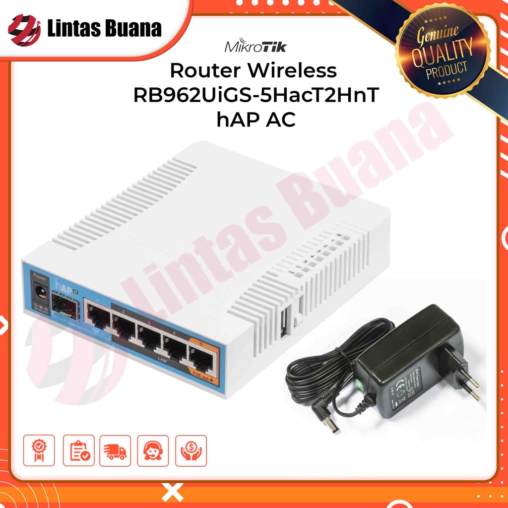 Mikrotik RB962UiGS-5HacT2HnT HAP-AC / RB 962UiGS -  5HacT2HnT HAP - AC Router Wireless