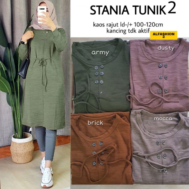 Stania Tunik - Tunik Kaos Rajut LD105+ / R.2 - 336-6804